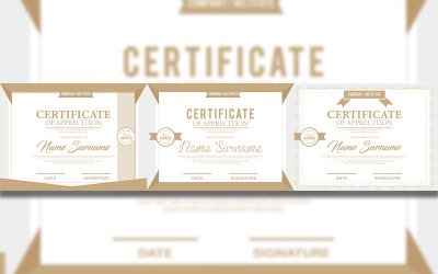 Plantilla de certificado moderna y corporativa