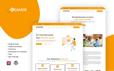 Teamer - набор шаблонов для цифровых агентств Elementor