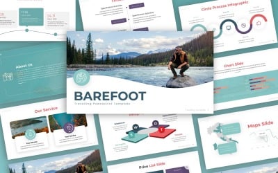 Barfota - Resande Multipurpose PowerPoint-mall