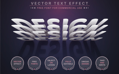 Design Shadow - Editable Text Effect, Font Style, Graphics Illustration