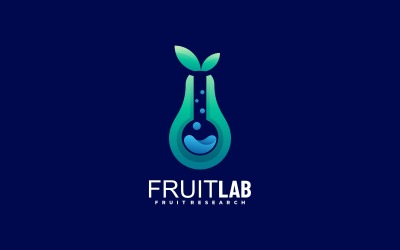Fruit Lab Farbverlauf Logo-Stil