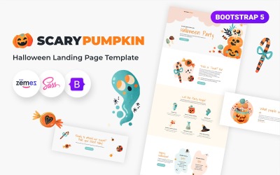Scarypumpkin - modelo de página de destino de Halloween