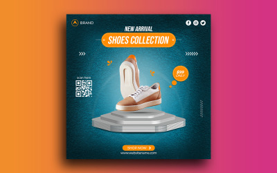 Распродажа обуви Шаблон сообщения в социальных сетях Instagram