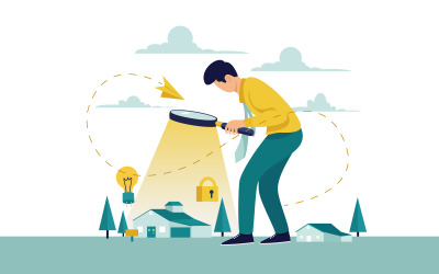 Real Estate Agent Company Free Illustration Concept Vector