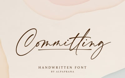 Commitment - Handschriftliche Schriftart