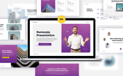 Modelo do Google Slides para Rumasaja Corporate Business