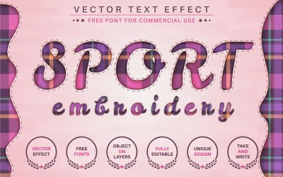 Sewing Master - Editable Text Effect, Font Style, Graphics Illustration