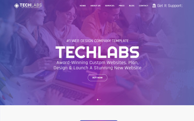 Techlabs – Шаблон веб-сайту ІТ-рішень та бізнес-послуг
