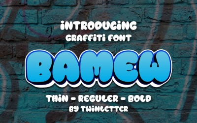 BAMEW - Lettertype in graffiti-stijl weergeven
