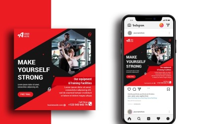 Gym Creative Social Media Post Template