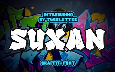 SUXAN - Visualizza carattere in stile graffiti