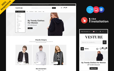 Vesture - багатоцільова тема OpenCart для одягу та моди