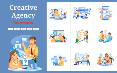 M355 - Creative Team Illustration Pack