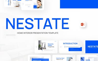 Nestate Home Interior Clean PowerPoint Template