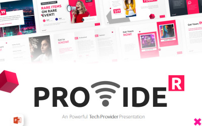 Provider Technology Modern Sjablonen PowerPoint presentatie
