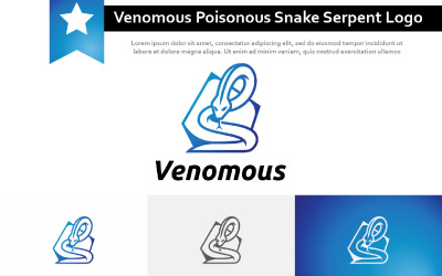 Giftig giftig orm Logotyp för farliga vilda djur