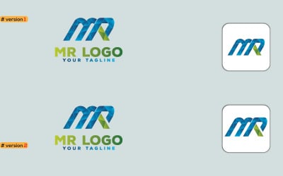 Modèle de conception de logo créatif MR Polygon