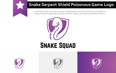 Serpiente Serpiente Escudo Animal Venenoso Tácticas Juego De Estrategia Esport Logo