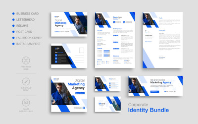 Corporate Business Brand Identity Design Vector Papeteria