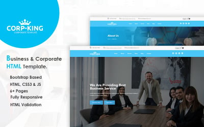 CropKing - Modelo de site HTML5 para negócios corporativos e criativos multiuso