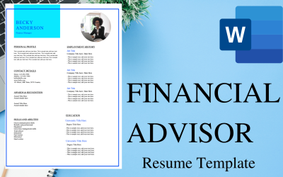 Curriculum professionale / modello di CV per consulente finanziario.