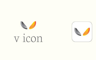 Icona V Logo Design creativo