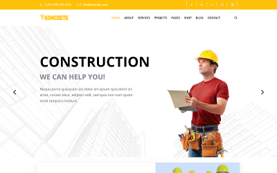 Koncrete - HTML5-sjabloon voor bouwen en bouwen