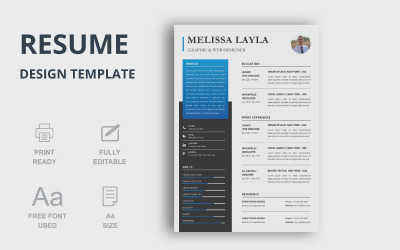 Modèle de conception de CV de Melissa Layla