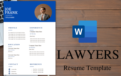 Professional ONE-PAGE Resume / CV Template for Lawyers.