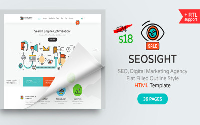 SEOsight - ИТ-решения и многоцелевой HTML5-шаблон веб-сайта