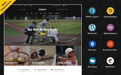 Sporties – Спорт і подорожі Багатоцільова адаптивна тема WooCommerce