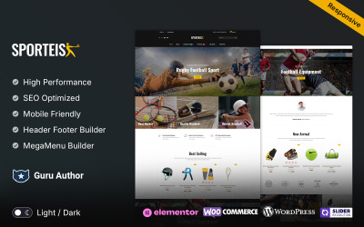 Sporties - Sport och resor Multipurpose Responsive WooCommerce-tema