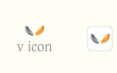 V Icon Creative Logo Design