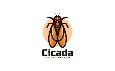 Cicala semplice logo mascotte