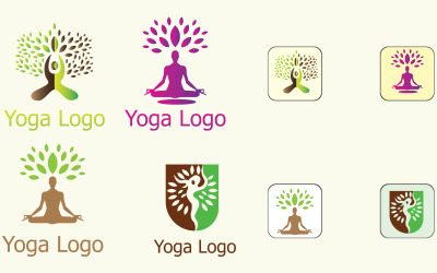 Jóga zdraví kreativní logo design