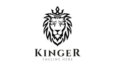 Kinger-Lion Logo ontwerpsjabloon