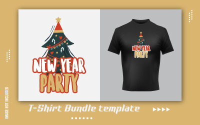 Nytt år Party T-Shirt Sticker Mall