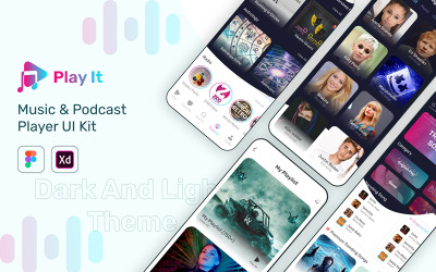 Play It – Modern Müzik ve Podcast Uygulaması Kullanıcı Arayüzü Kiti