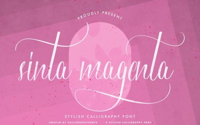 Sinta Magenta kalligrafi teckensnitt