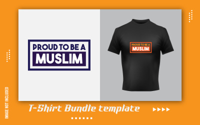 Modello di progettazione del testo della t-shirt islamica
