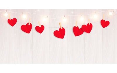 Valentine&#039;S Day Hearts Realistic Composition 3 201230942 Vector Illustration Concept