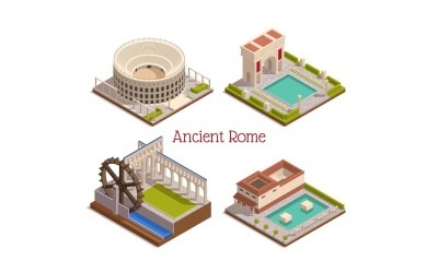 Ancient Rome Isometric 201010122 Vector Illustration Concept