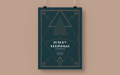 Christmas Art Deco Poster Template