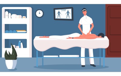 Massage Man Flat 200551143 Vector Illustratie Concept