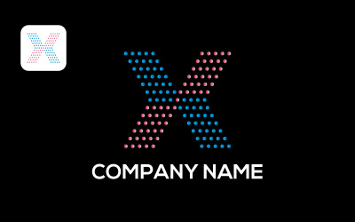 Písmeno X Vektorové Logo šablona