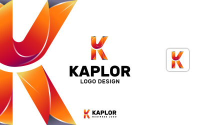 Abstraktní trend mnohoúhelník písmeno K Logo Design vektorové šablony