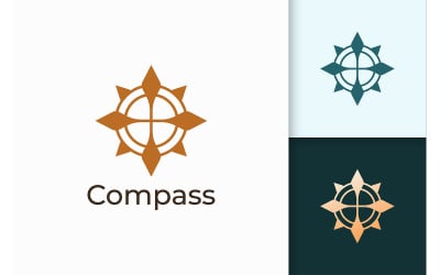 Compass Logo in Modern and Luxury Style