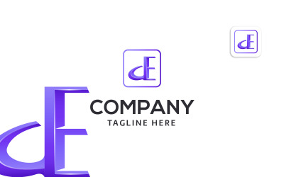 Conception de logo DE moderne abstraite ou modèle de vecteur de conception de logo de lettre ED
