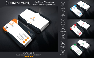 Creative Business Card Design Template With Vector &amp;amp; PSD