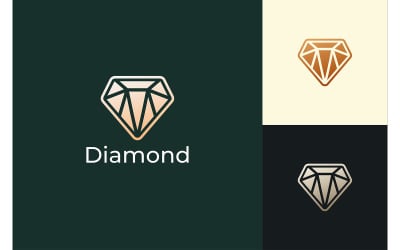 Gem or Jewel Logo in Diamond Shape